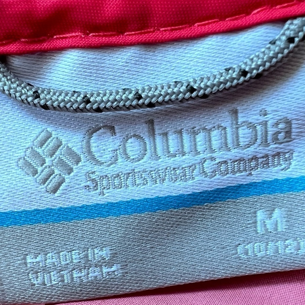 Columbia youth size medium (10/12) bright coral lightweight windbreaker jacket - Picture 7 of 8